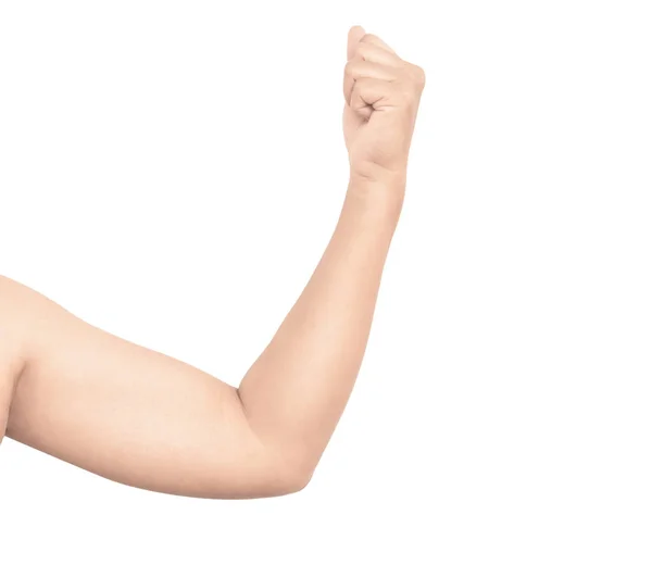Vrouw Arm Met Bloed Aderen Witte Achtergrond Gezondheidszorg Medische Concept — Stockfoto