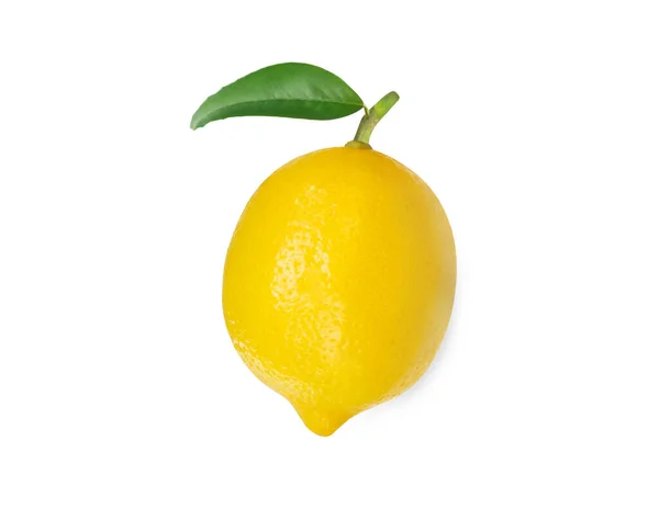 Крупный План Свежие Лимонные Фрукты Изолированы Белом Фоне Питание Здоровую — стоковое фото
