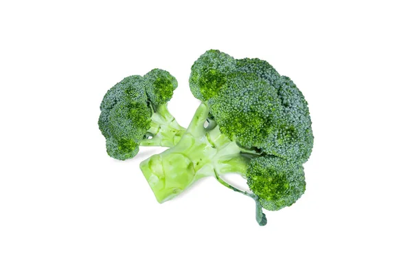 Nahaufnahme Frischer Brokkoli Auf Weißem Hintergrund Rohkost Gesund Zum Kochen — Stockfoto