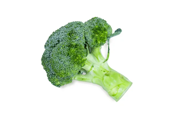 Broccoli Freschi Primo Piano Fondo Bianco Cibi Crudi Sani Cucinare — Foto Stock