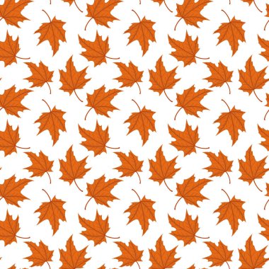 Turuncu akçaağaç yaprağı illüstrasyonunun sonbahar yaprakları mevsimi izole edilmiş dikdörtgen arka plan vektörü
