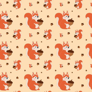 Sincap elinde palamut illüstrasyon kağıdı kesme biçimi sonbahar sonbahar tema vektörü