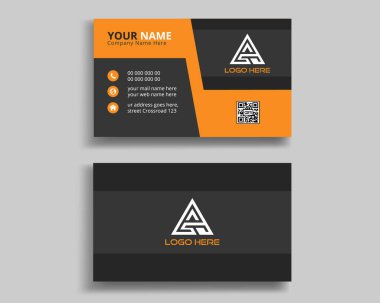 İşiniz için turuncu renkli işletme kartı tasarımı