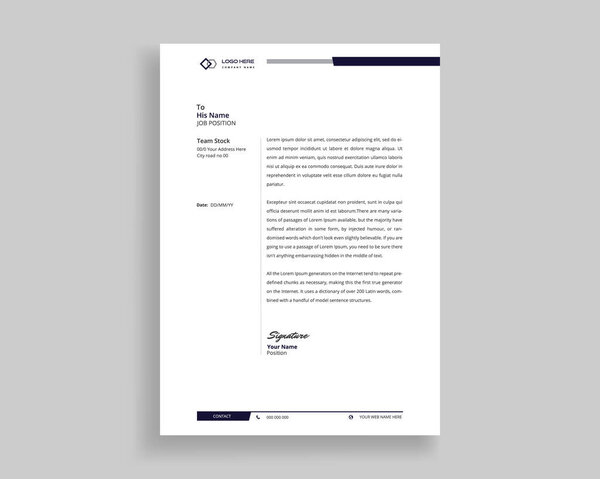 Letterhead design template for educational use
