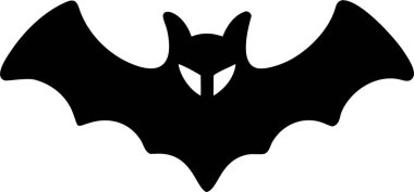 Cadılar Bayramı çizimi olarak yarasa silueti tasarımı, simge olarak minimalist yarasa silueti tasarımı. Saydam arkaplanı olan ürpertici vektör, Cadılar Bayramı için karanlık illüstrasyon