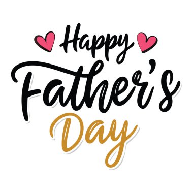 Babalar Günü logosu tasarımın kutlu olsun, üzerinde Babalar Günü logosu olan el yazısıyla yazılmış bir metin, babalara duyulan sevgi. Mutlu Babalar Günü Kaligrafi tasarım vektörü. Vektör illüstrasyonu.