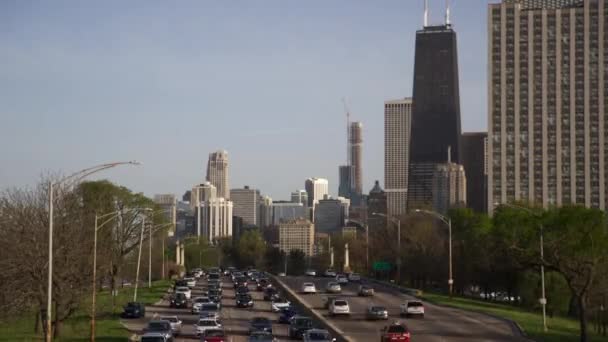 Energia Dinamica Della Vivace Autostrada Chicagos Questo Affascinante Filmato Time — Video Stock