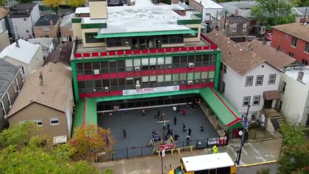Αεροφωτογραφία Των Ζωντανών Κτιρίων Της Τσάιναταουν Από Ψηλά Θαυμάστε Την — Αρχείο Βίντεο