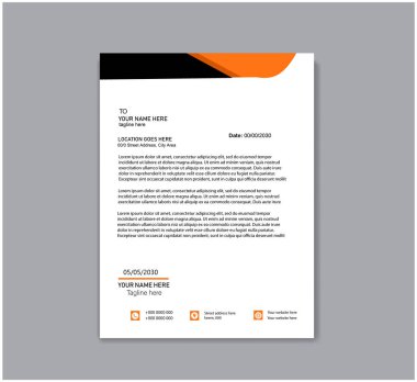 Kırmızı ya da mavi renkli modern şirket antetli tasarım şablonu. yaratıcı soyut antet tasarım şablonu