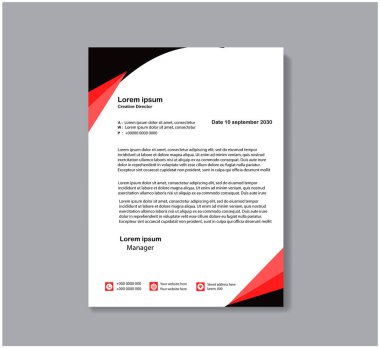 kurumsal modern iş antetli tasarım şablonu kırmızı ve mavi renklerle. Projeniz için yaratıcı modern antetli tasarım şablonu. antetli antetli, antetli, iş antetli tasarım.