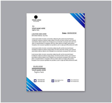 Zarif modern yaratıcı profesyonel şirket antetli tasarımı