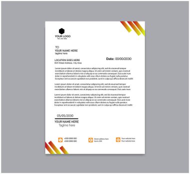 Zarif modern yaratıcı profesyonel şirket antetli tasarımı