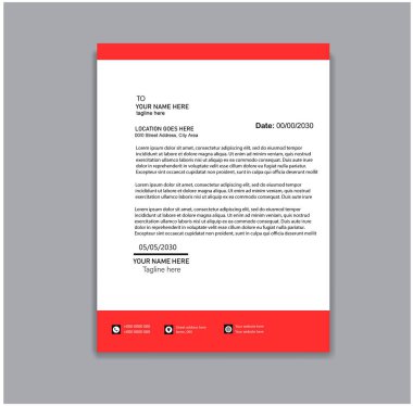 modern soyut renkli antetli başlık tasarımı 