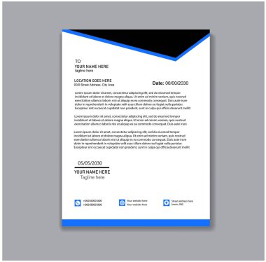 Kurumsal modern antetli tasarım şablonu sarı, mavi, yeşil ve kırmızı renkte. yaratıcı modern harf baş tasarım şablonu. antetli başlık, mektup başlığı, iş antetli tasarım.