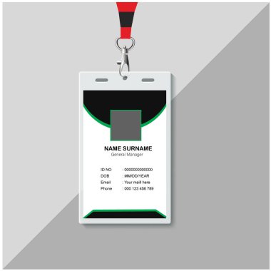 Zarif kimlik kartı şablonu tasarımı, modern ve kurumsal ofis kimlik şablonu tasarımı