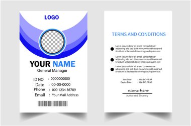 Modern şirket kimlik kartı şablonu.