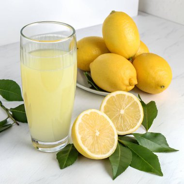 Bahçede taze limonata, yaz içkisi..