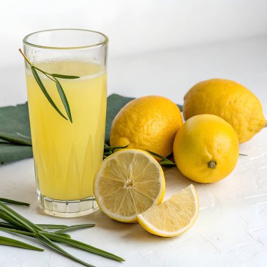 Bahçede taze limonata, yaz içkisi..
