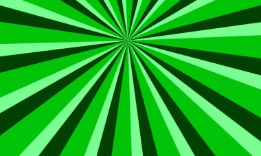 Soyut Broşür Tasarım Şablonu için Yeşil Çizgi Roman Güneş Patlaması Arkaplan Vektörü