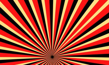 Halftone Corners 'lı Kırmızı Retro Çizgi Roman Arkaplanı, Summer Pop Art Style, Posterler için Vektör İllüzyonu, Çizgi Romanlar, Reklam Tasarımı