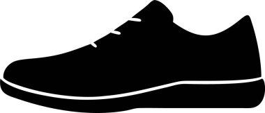  Ayakkabı ikonu Silueti. Basit bir siluet, şık bir ayak bileği çizmesi. Bu şık bir ayak bileği çizmesinin temiz bir vektör silueti..