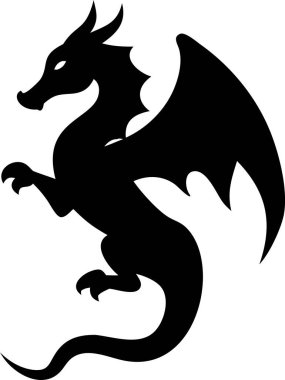  Dragon silhouette. Bold Black Silhouette of a Dragon. A dramatic, bold black silhouette of a dragon, perfect for logos, emblems, or graphic design projects.