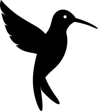  Hummingbird icon silhouette. Silhouetted Hummingbird in Flight. A simple, elegant silhouette of a hummingbird in flight.