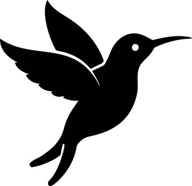  Hummingbird icon silhouette. Silhouetted Hummingbird in Flight. A simple, elegant silhouette of a hummingbird in flight.