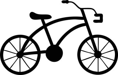 Klasik Bisiklet silueti işte. Basit siyah bir bisiklet silueti..