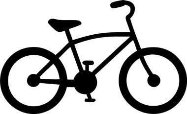 Klasik Bisiklet silueti işte. Basit siyah bir bisiklet silueti..