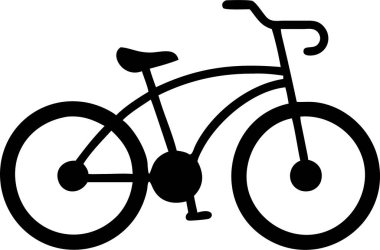 Klasik Bisiklet silueti işte. Basit siyah bir bisiklet silueti..