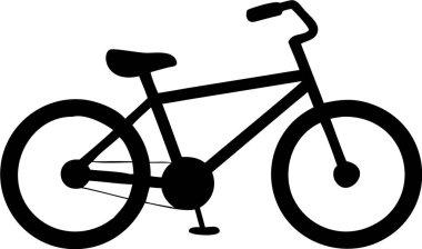 Klasik Bisiklet silueti işte. Basit siyah bir bisiklet silueti..