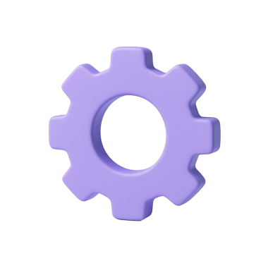 dişli simgesi. 3 boyutlu resimleme.