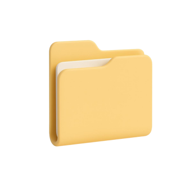 Boş sarı klasörü olan boş bir kağıt klasörü