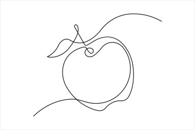 Elma meyve tasarımı Vektör illüstrasyonunun aralıksız bir çizimi