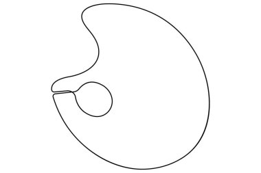 Sanat Günü sembolü için aralıksız bir resim paleti çizimi