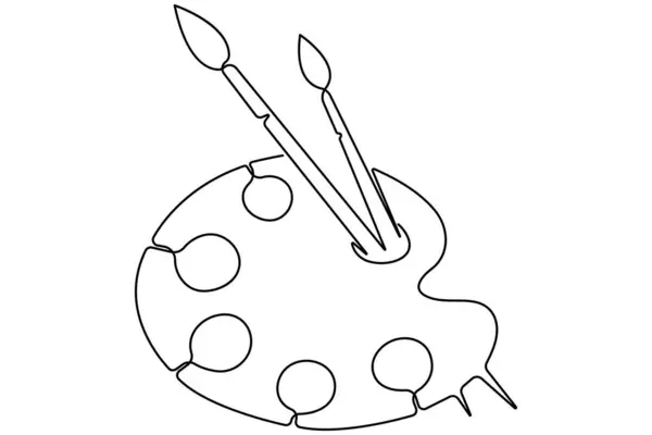 Sanat günü sembolü için boya fırçası ve renk paleti çizimleri aralıksız devam ediyor.