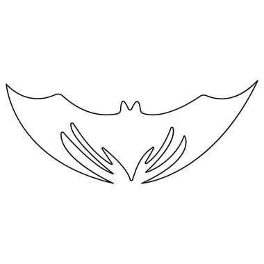 Doğayı seven organizasyon için sürekli uçan yarasa çizimi çizimi.