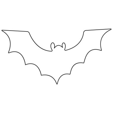Doğayı seven organizasyon için sürekli uçan yarasa çizimi çizimi.