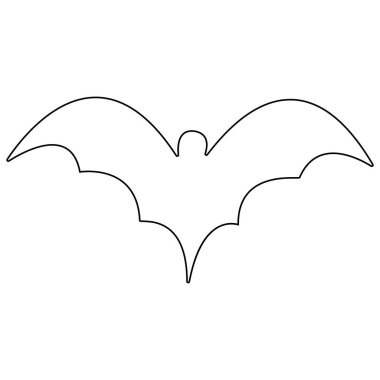 Doğayı seven organizasyon için sürekli uçan yarasa çizimi çizimi.