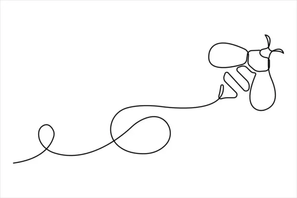 Bal arısı sanat konseptinin aralıksız çizimi basit bal arısı çizgi vektörü çizimi