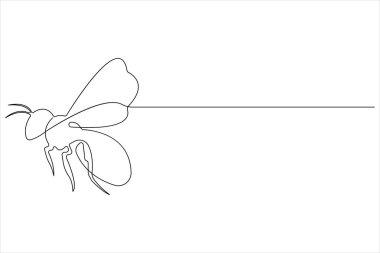 Bal arısı sanat konseptinin aralıksız çizimi basit bal arısı çizgi vektörü çizimi