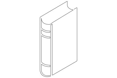Aralıksız tek satır sanat kitapları çiziyor basit minimalist ana hatlı vektör sanat çizimi