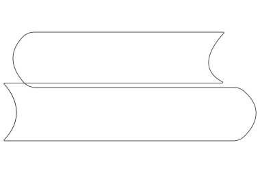 Aralıksız tek satır sanat kitapları çiziyor basit minimalist ana hatlı vektör sanat çizimi