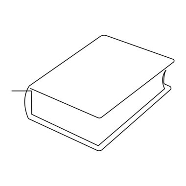 Aralıksız çizilen bir çizgi basit minimalist ana hatlı çizim çizimi