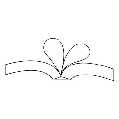 Aralıksız çizilen bir çizgi basit minimalist ana hatlı çizim çizimi