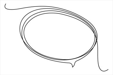 Konuşma baloncuğu ikonunun aralıksız çizimi. Metin kutusu, geri bildirim ileti kutusu ve yorum vektörü