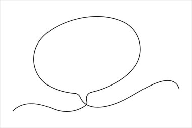 Konuşma baloncuğu ikonunun aralıksız çizimi. Metin kutusu, geri bildirim ileti kutusu ve yorum vektörü