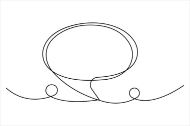 Konuşma baloncuğu ikonunun aralıksız çizimi. Metin kutusu, geri bildirim ileti kutusu ve yorum vektörü