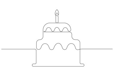 Pasta konseptinin aralıksız tek satır çizimi vektör çizimi